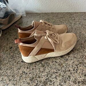 Vince Neutral Beige & Brown Casual Sneakers